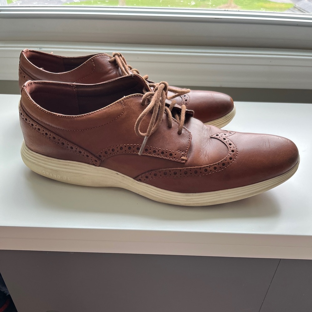 Cole Haan Mens Grand Tour Wing Oxford Woodbury Ivory Casual Shoes C29414 Sz 13M